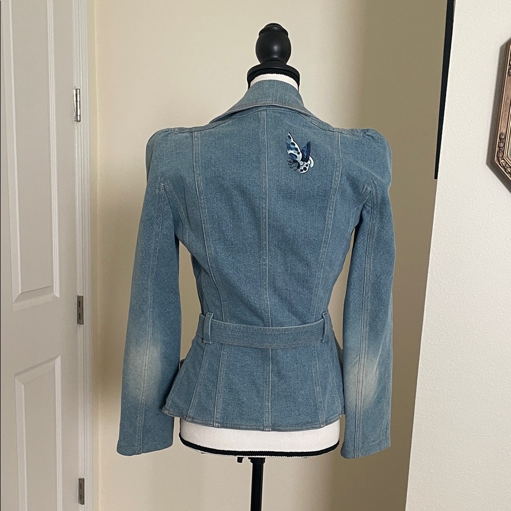 CHRISTIAN DIOR Embroidered flower butterfly Denim Jacket - Picture 13 of 17